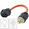 Ac Works 1.5FT L21-30P 30A 3-Phase 120/208V Locking Plug to 6-50 Welder Connector WDL2130650-018 - alternate 4
